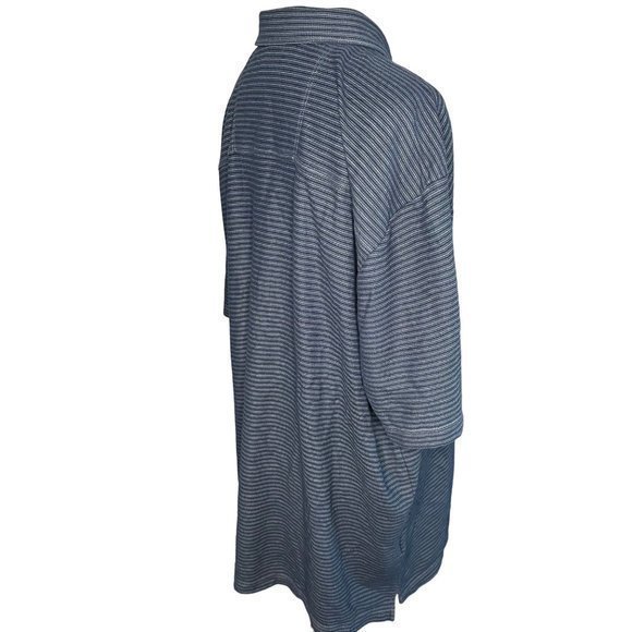 Tommy Bahama Island Zone Blue Gray Striped Pocket Polo Size XXL - Picture 10 of 12